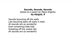 three poems by Abigail, age 9