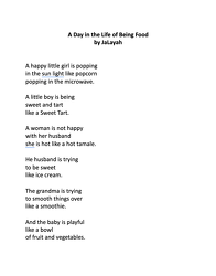 A Day in the Life of Being Food by JaLayah, age 10